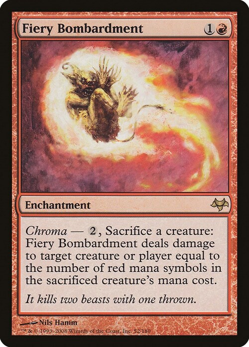 Fiery Bombardment Card Front