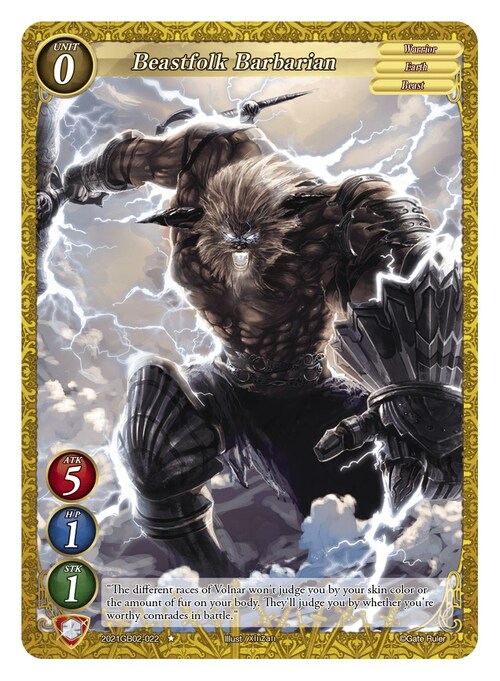 Beastfolk Barbarian Card Front