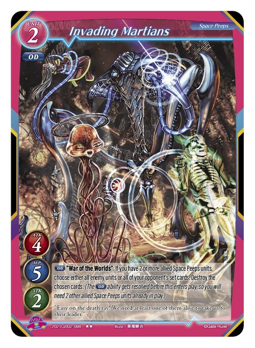 Invading Martians Card Front