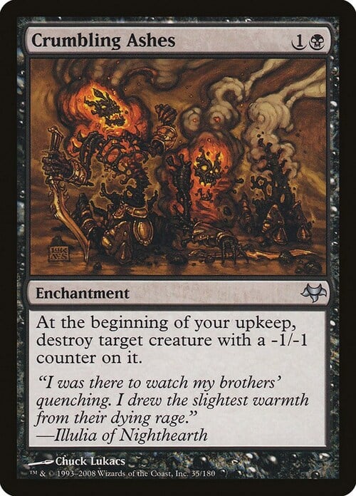 Crumbling Ashes Card Front