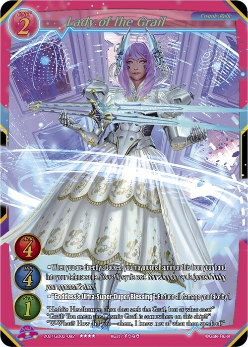 Lady of the Grail Card Front