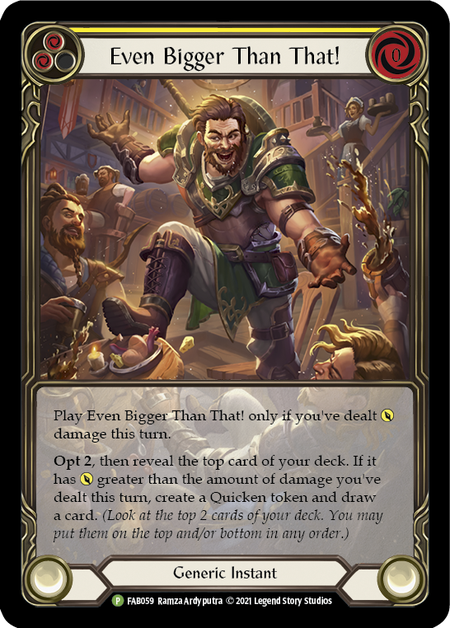 Even Bigger Than That! - Yellow Card Front