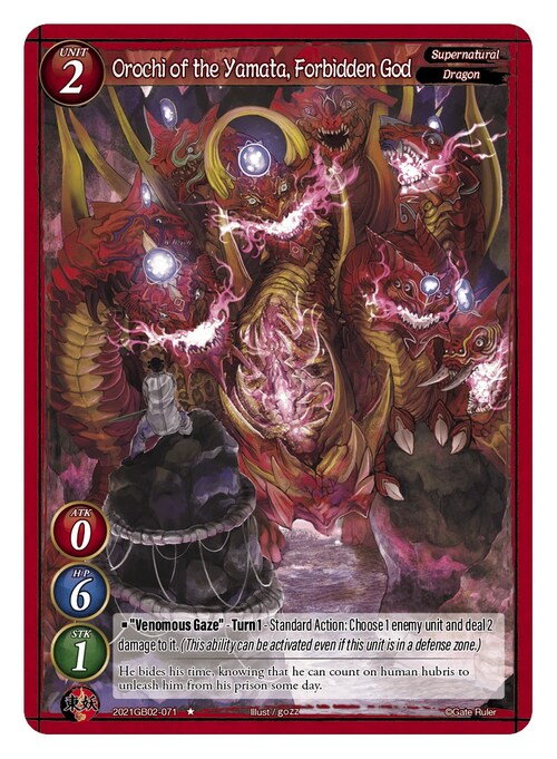 Orochi of the Yamata, Forbidden God Card Front
