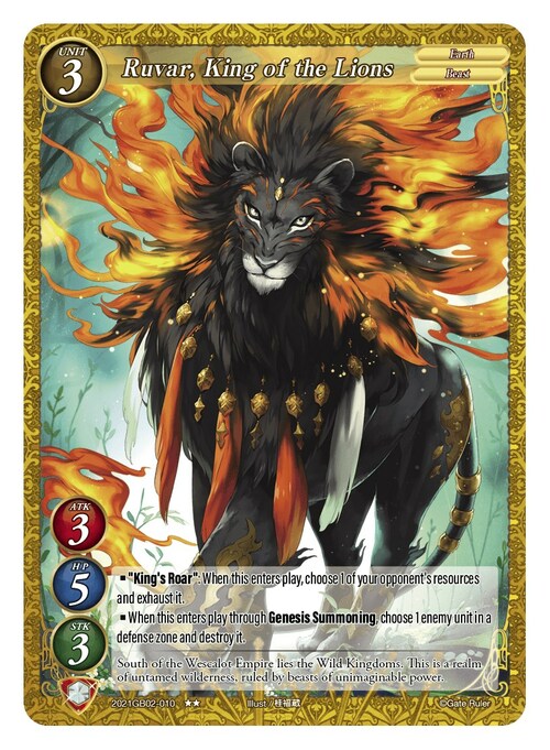 Ruvar, King of the Lions Card Front
