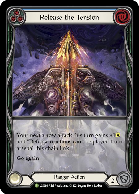 Release the Tension - Blue Card Front