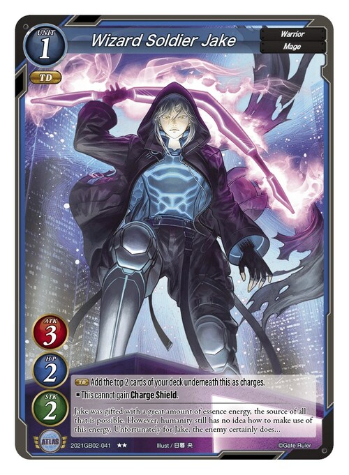 Wizard Soldier Jake Card Front