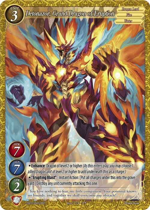 Detonazor, Grand Dragon of Eruption Card Front