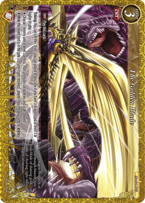 The Golden Blade Card Front