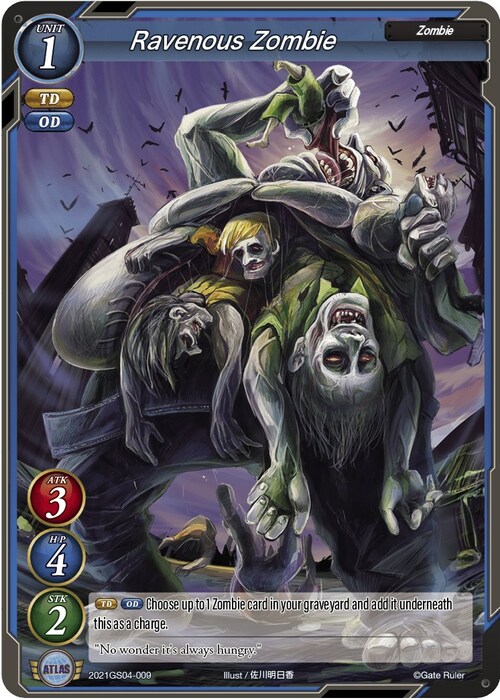 Ravenous Zombie Card Front