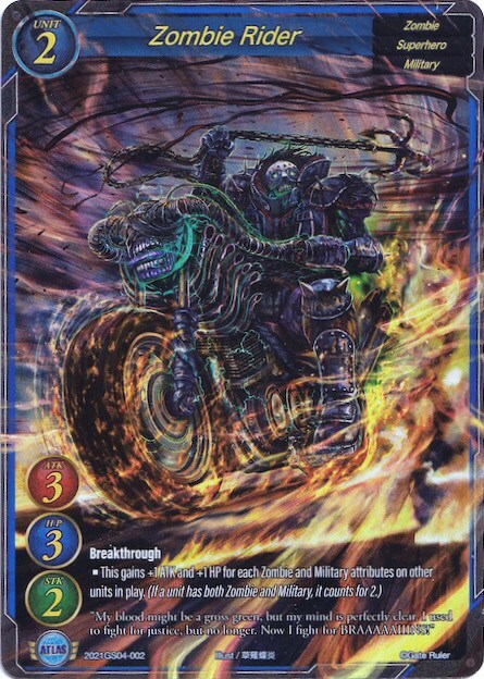 Zombie Rider Card Front