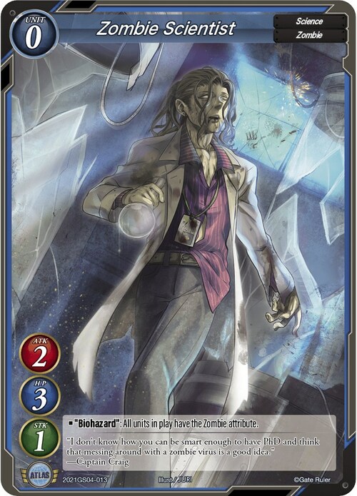 Zombie Scientist Card Front
