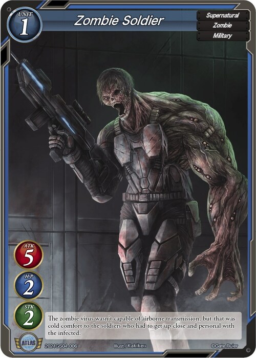 Zombie Soldier Card Front