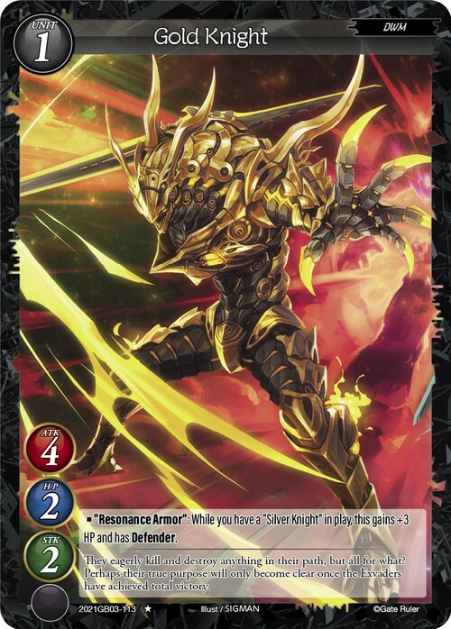 Gold Knight Card Front