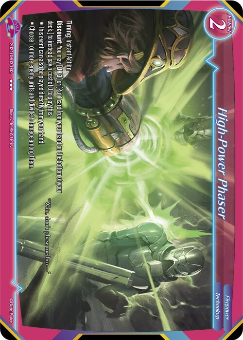 High-Power Phaser Card Front