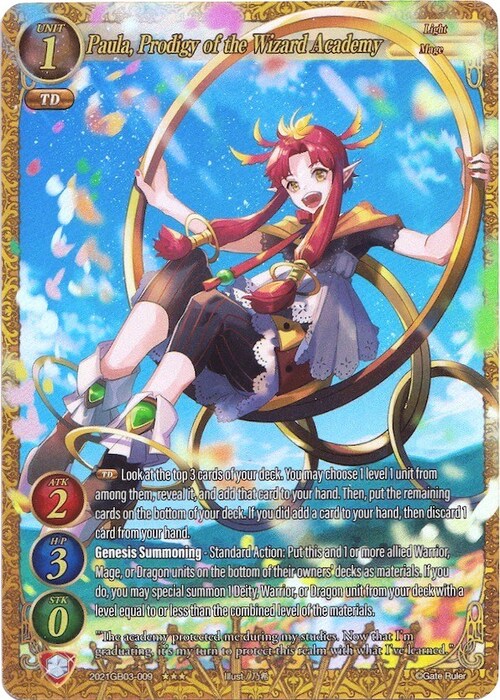 Paula, Prodigy of the Wizard Academy Card Front