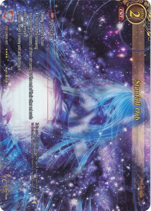 Starfall Orb Card Front