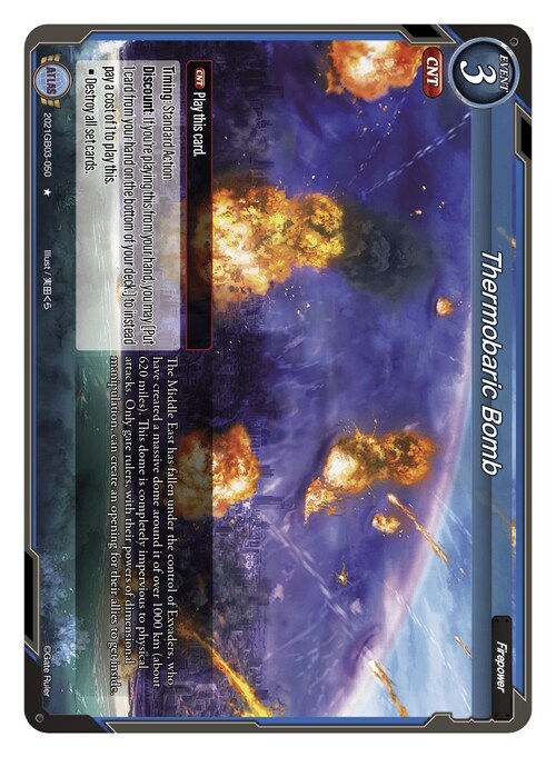 Thermobaric Bomb Card Front