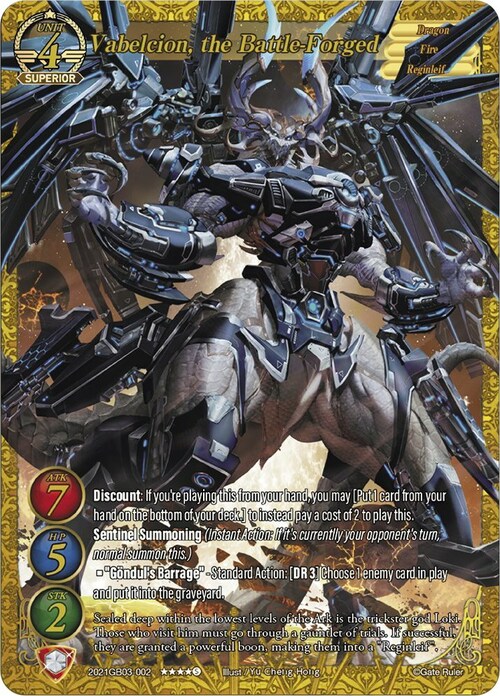 Vabelcion, the Battle-Forged Card Front