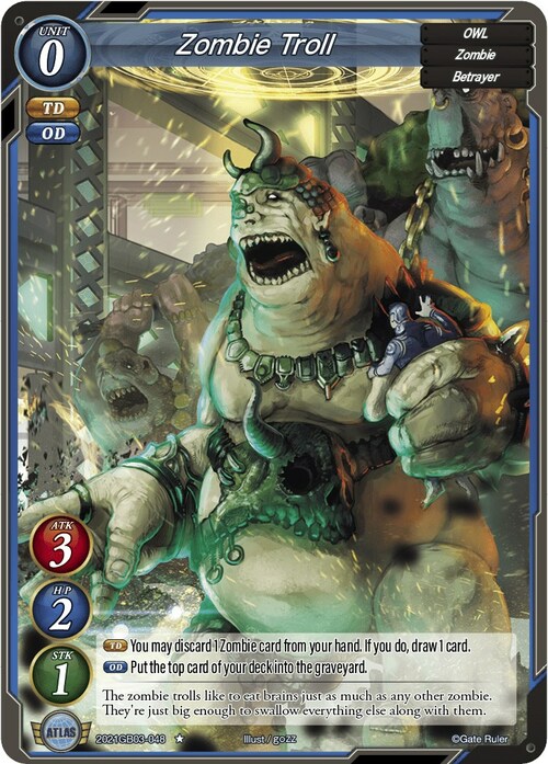 Zombie Troll Card Front