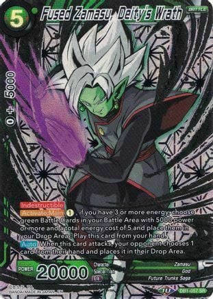 Fused Zamasu, Deity's Wrath Card Front