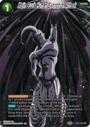 Majin Buu's Human Extinction Attack Card Front