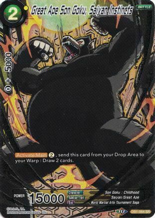 Great Ape Son Goku, Saiyan Instincts Card Front