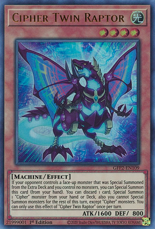 Cipher Twin Raptor Card Front