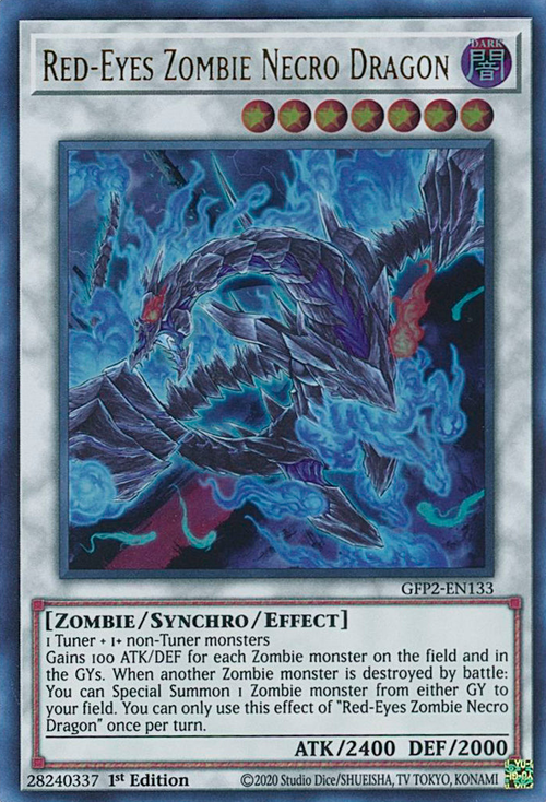 Red-Eyes Zombie Necro Dragon Card Front
