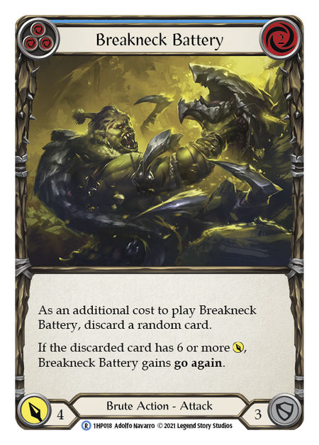 Breakneck Battery - Blue Card Front