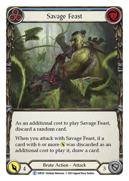 Savage Feast - Blue Card Front