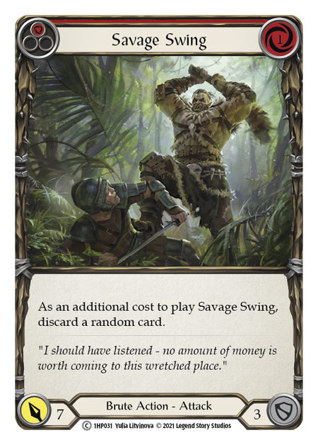 Savage Swing - Red Card Front