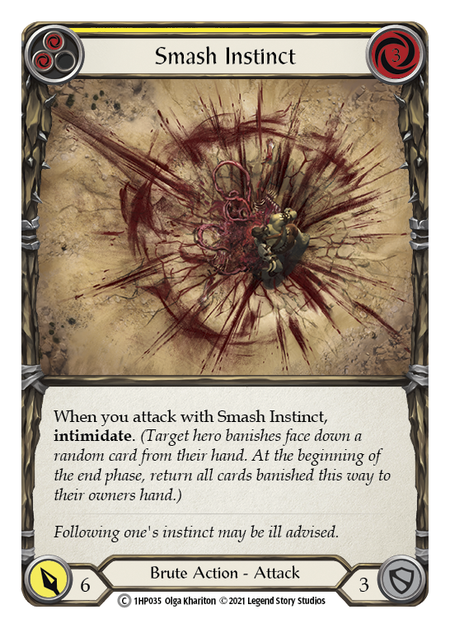 Smash Instinct - Yellow Card Front