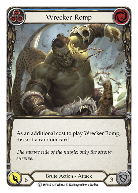 Wrecker Romp - Blue Card Front