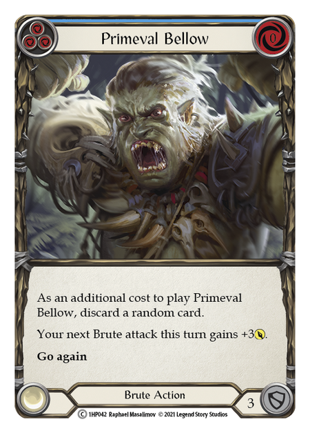 Primeval Bellow - Blue Card Front