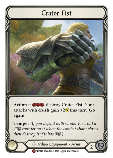Crater Fist Card Front