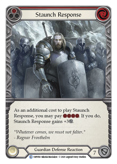 Staunch Response - Red History Pack 1 | Flesh and Blood | CardTrader