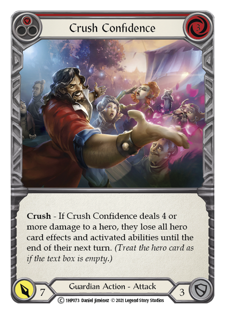 Crush Confidence - Red Card Front