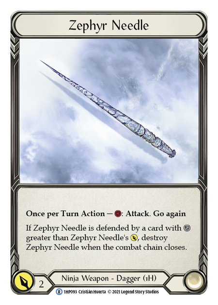 Zephyr Needle Card Front