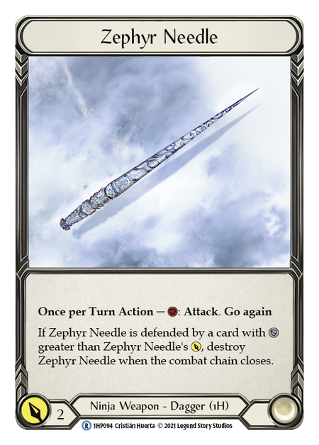 Zephyr Needle Card Front