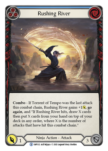 Rushing River - Blue Card Front