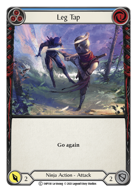 Leg Tap - Blue Card Front