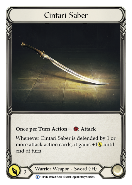 Cintari Saber Card Front