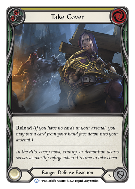 Take Cover - Yellow Card Front