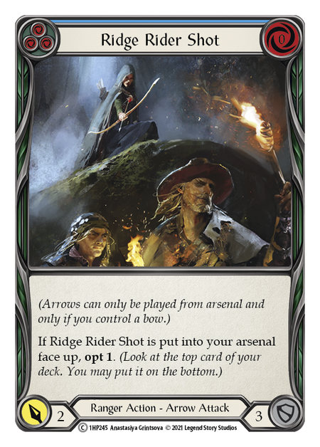 Ridge Rider Shot - Blue Card Front
