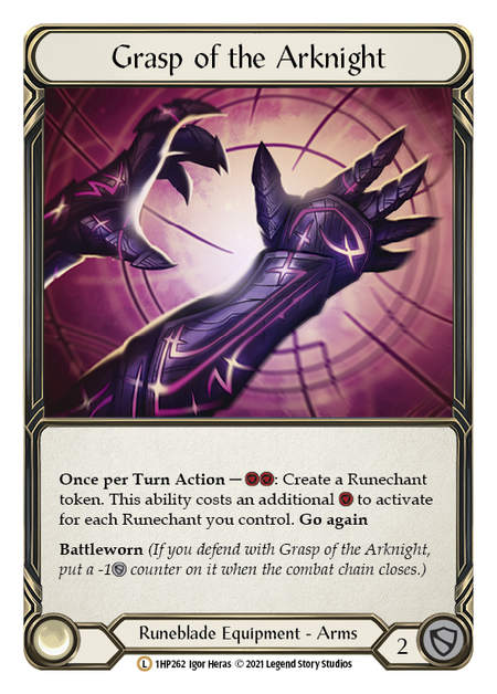 Grasp of the Arknight Card Front