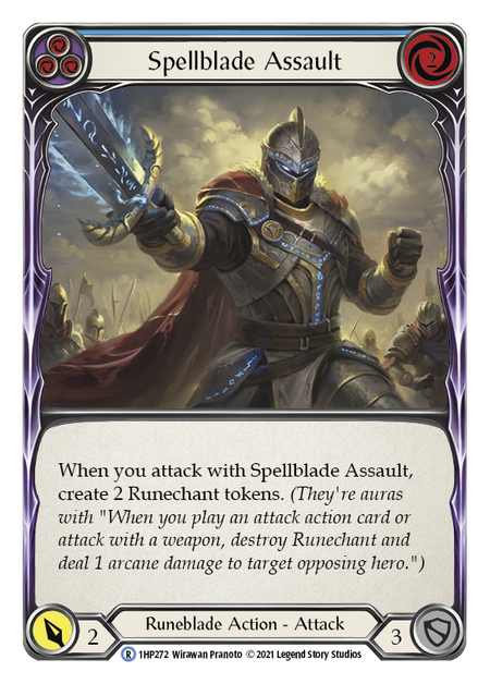 Spellblade Assault - Blue Card Front