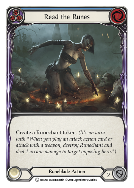 Read the Runes - Blue Card Front
