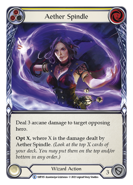 Aether Spindle - Yellow Card Front