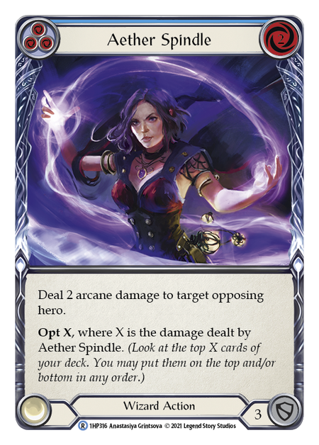 Aether Spindle - Blue Card Front