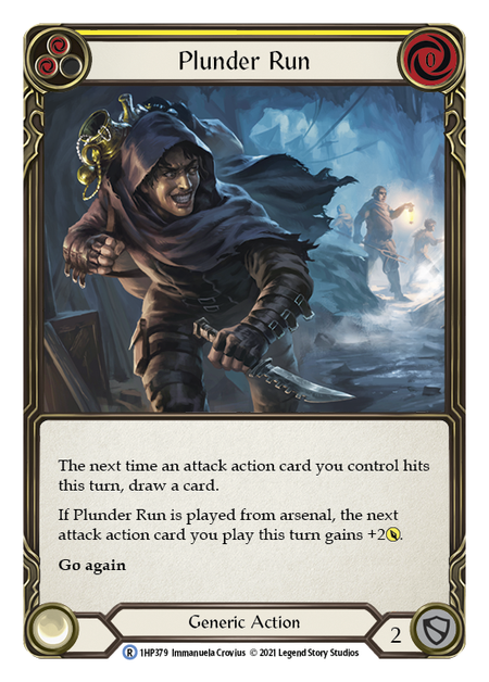 Plunder Run - Yellow Card Front